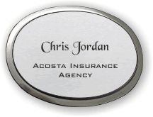 (image for) Acosta Insurance Agency Executive Oval Silver Badge